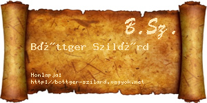 Böttger Szilárd névjegykártya